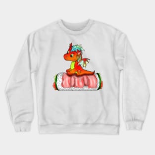 animal sushi dragon roll cartoon Crewneck Sweatshirt